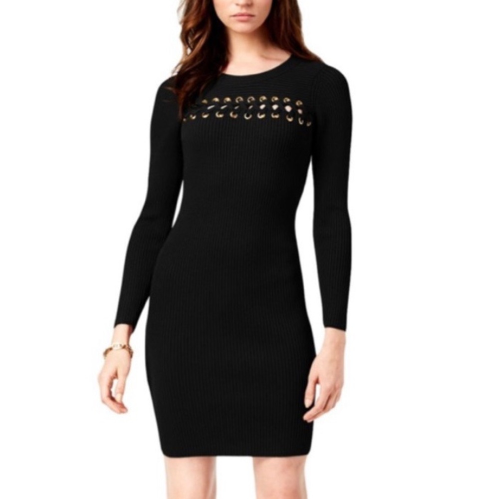 Michael Kors Lace Neck Grommet Dress